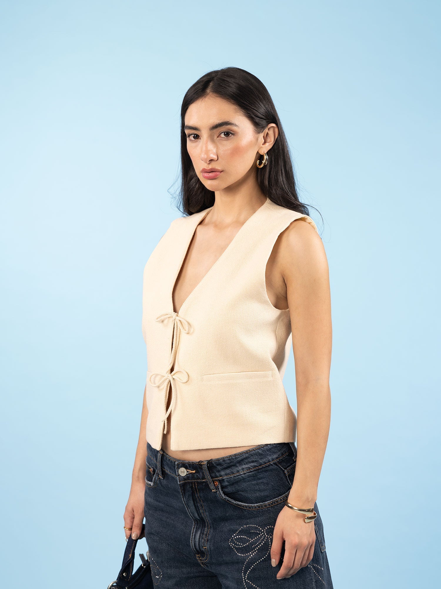 Vest with Bow Closure