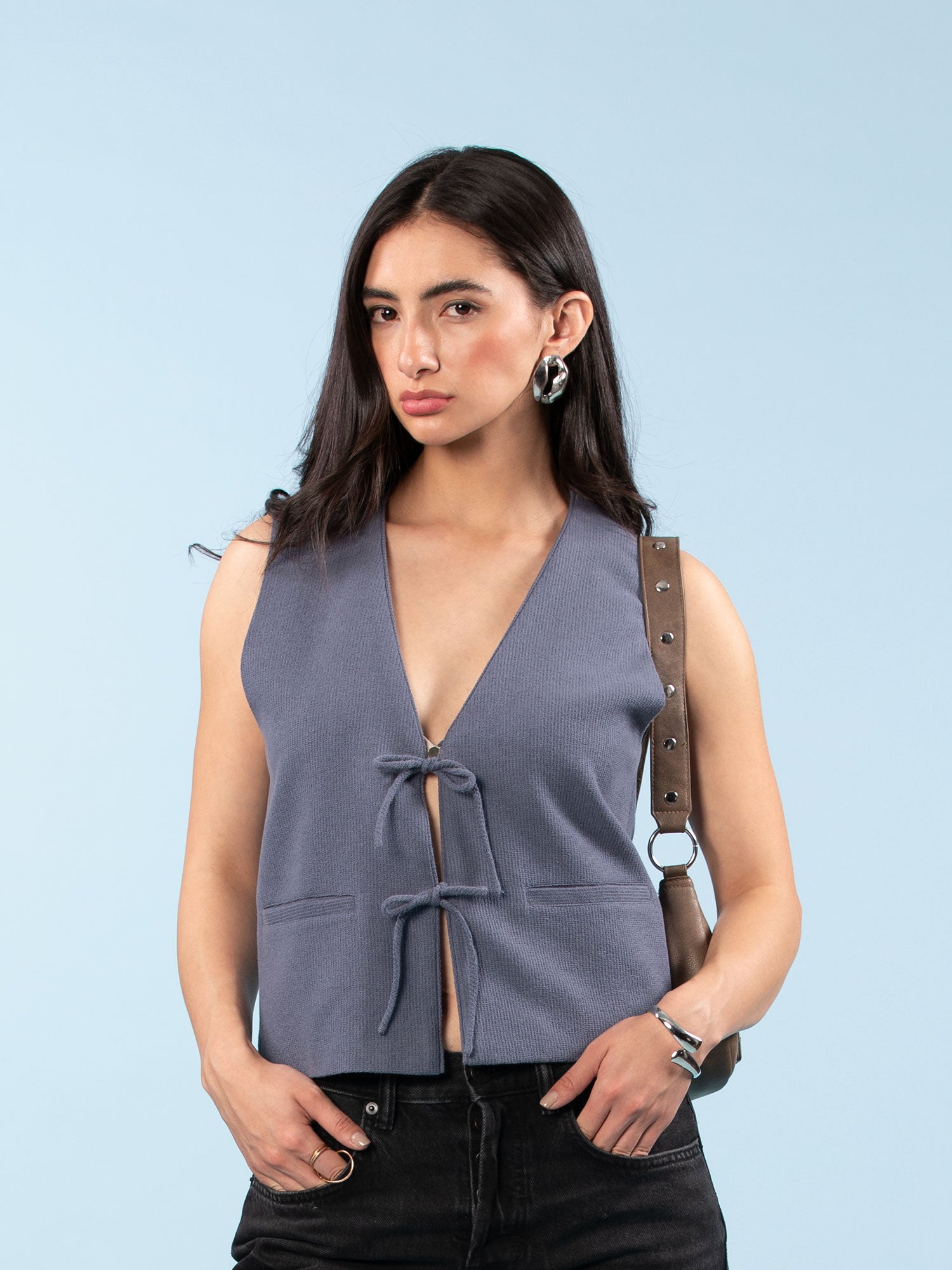 Vest with Bow Closure