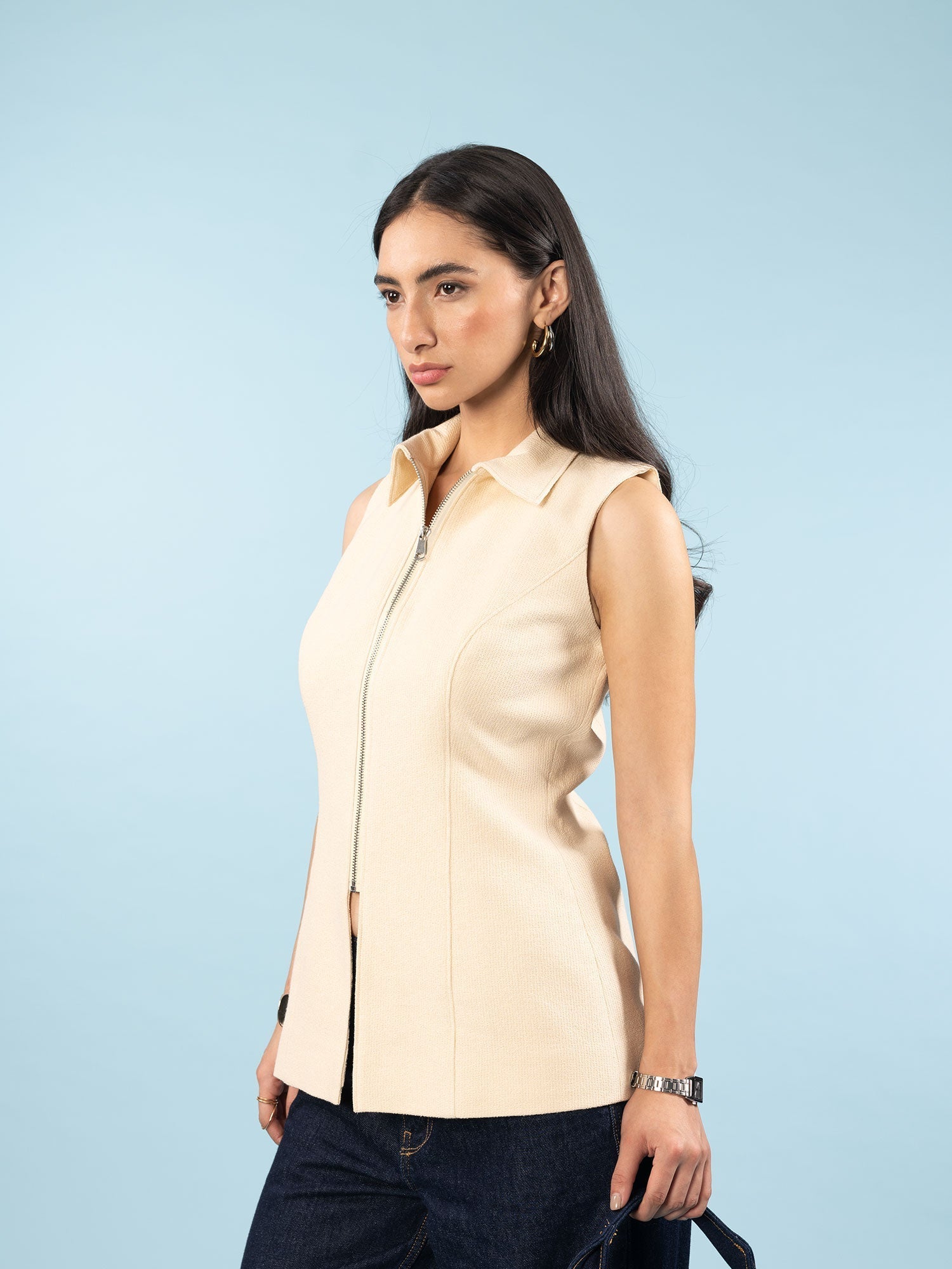 Vest with Zipper Closure