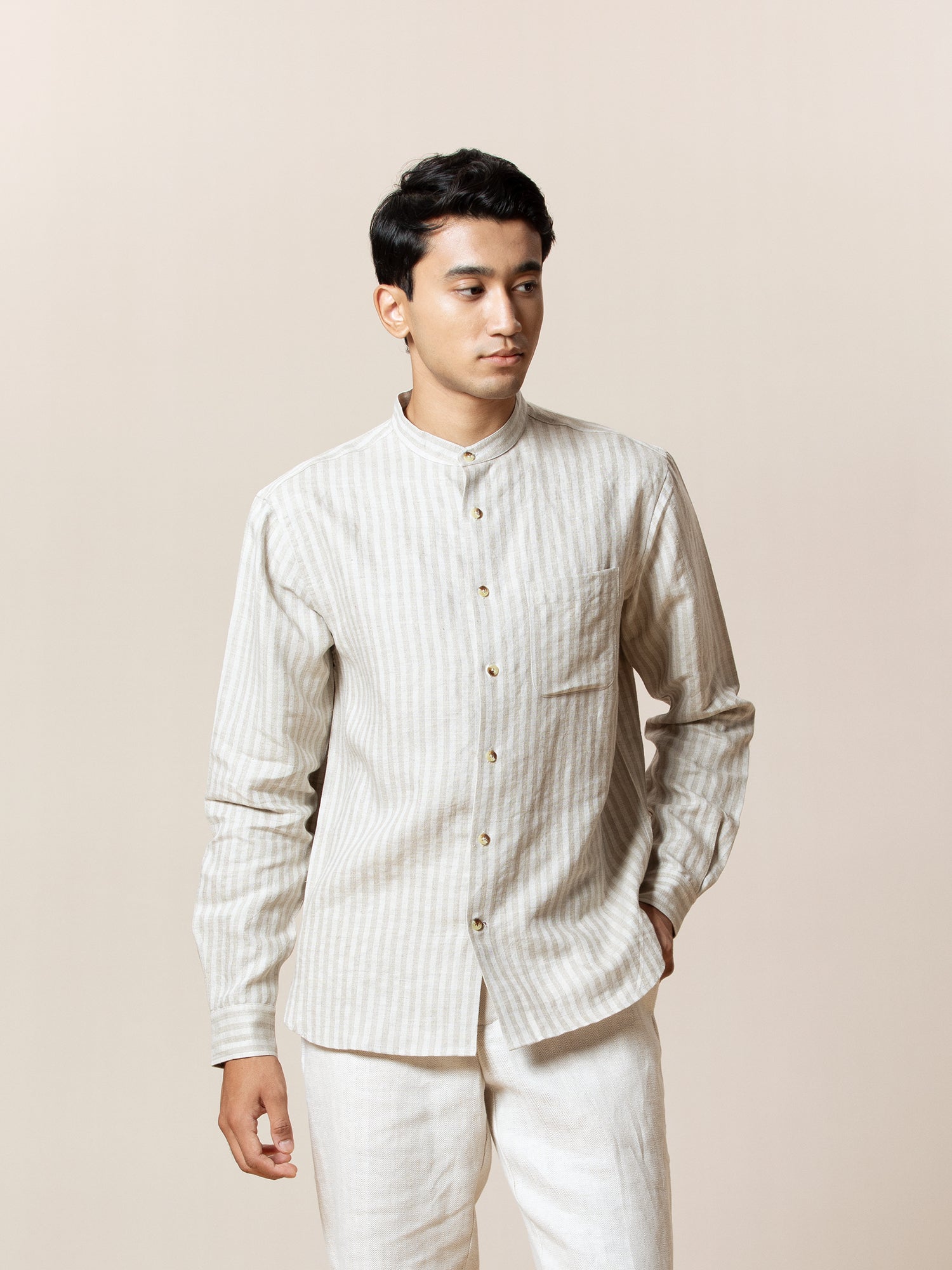 Mandarin Collared Shirt