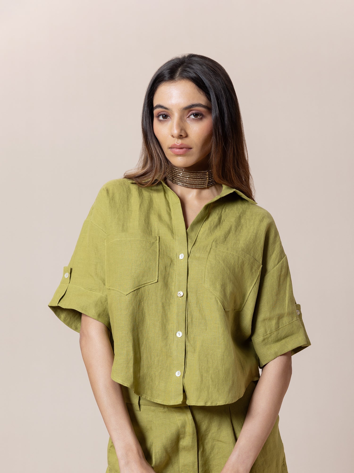 Short-sleeve Boxy Shirt