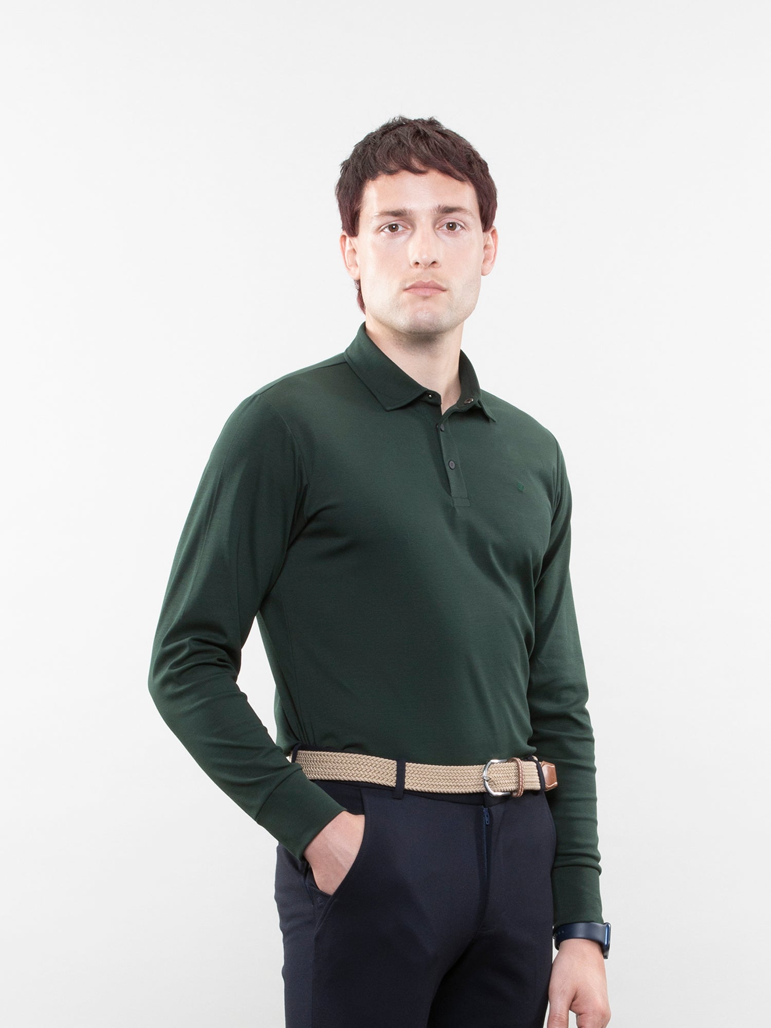 Full-sleeve lifestyle polo
