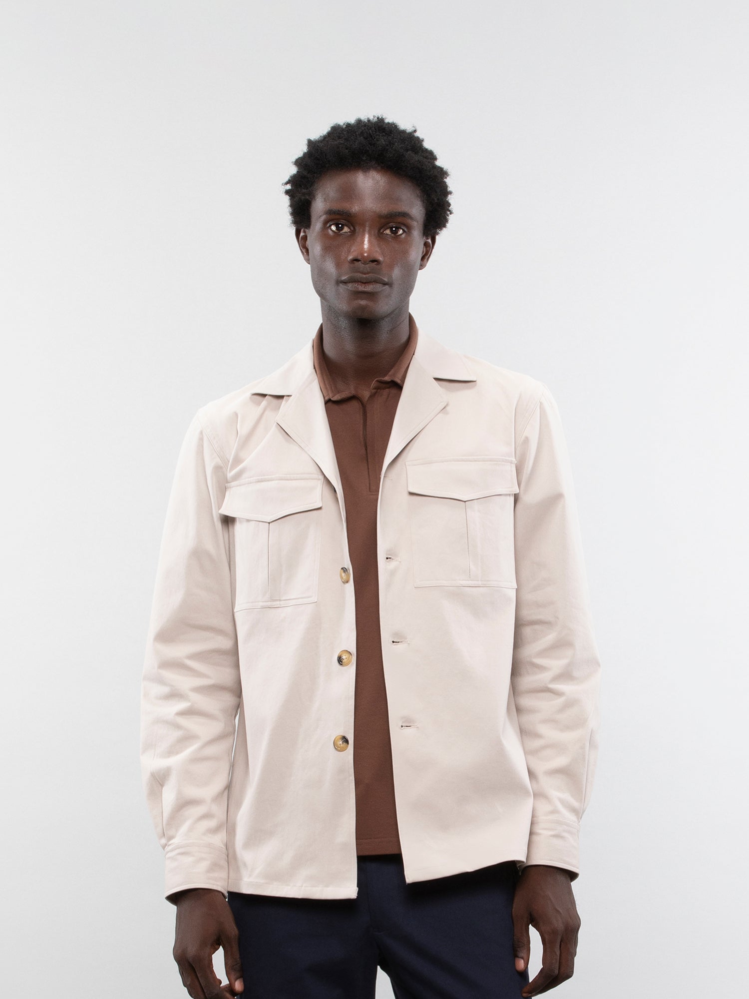 Camp collar overshirt