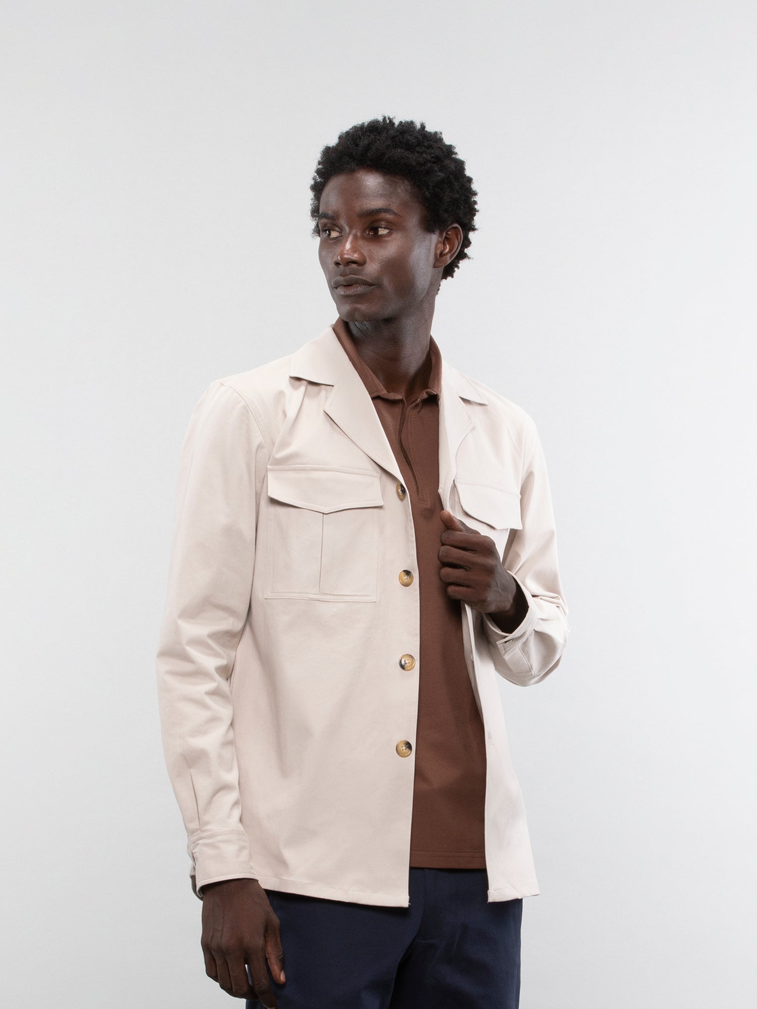 Camp collar overshirt