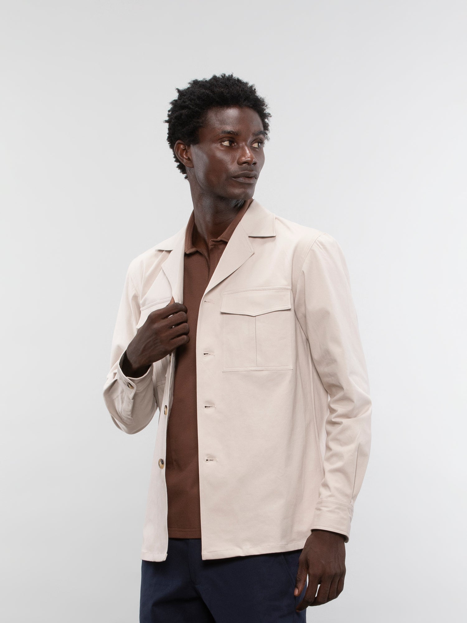 Camp collar overshirt