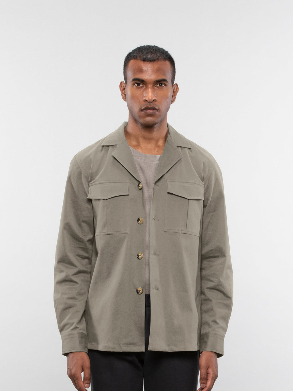 Camp collar overshirt