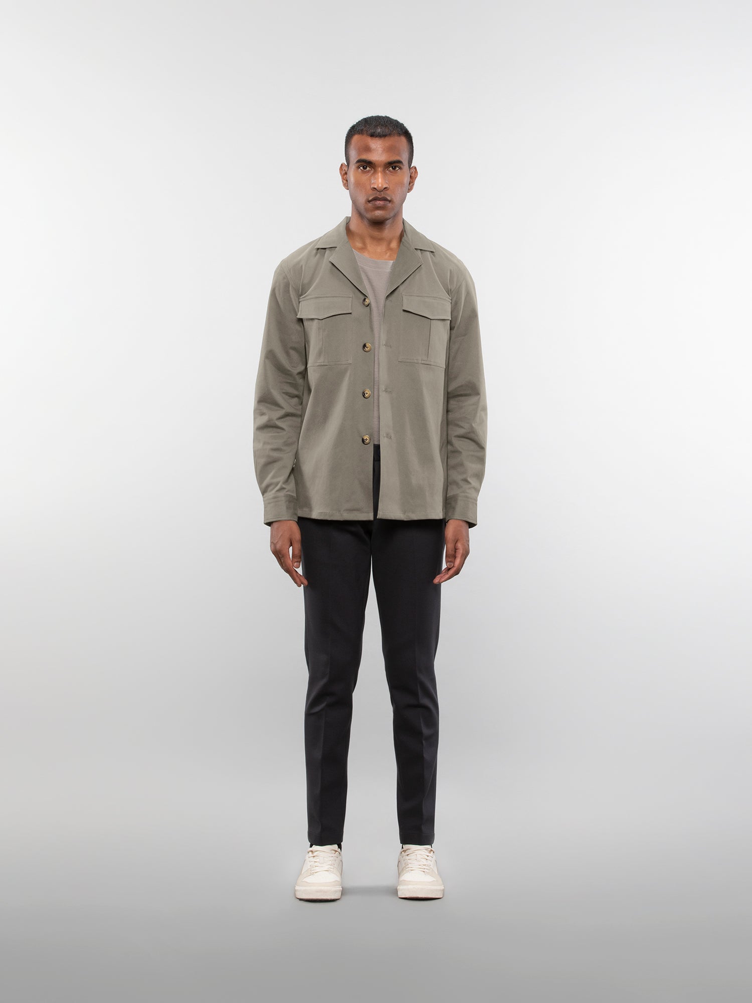 Camp collar overshirt