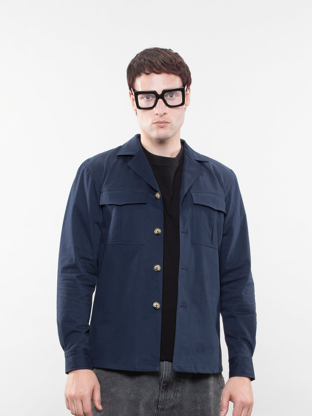 Camp collar overshirt
