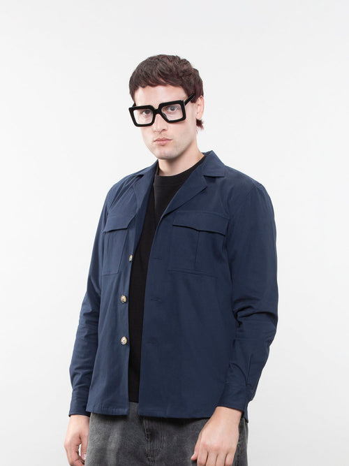 Camp collar overshirt