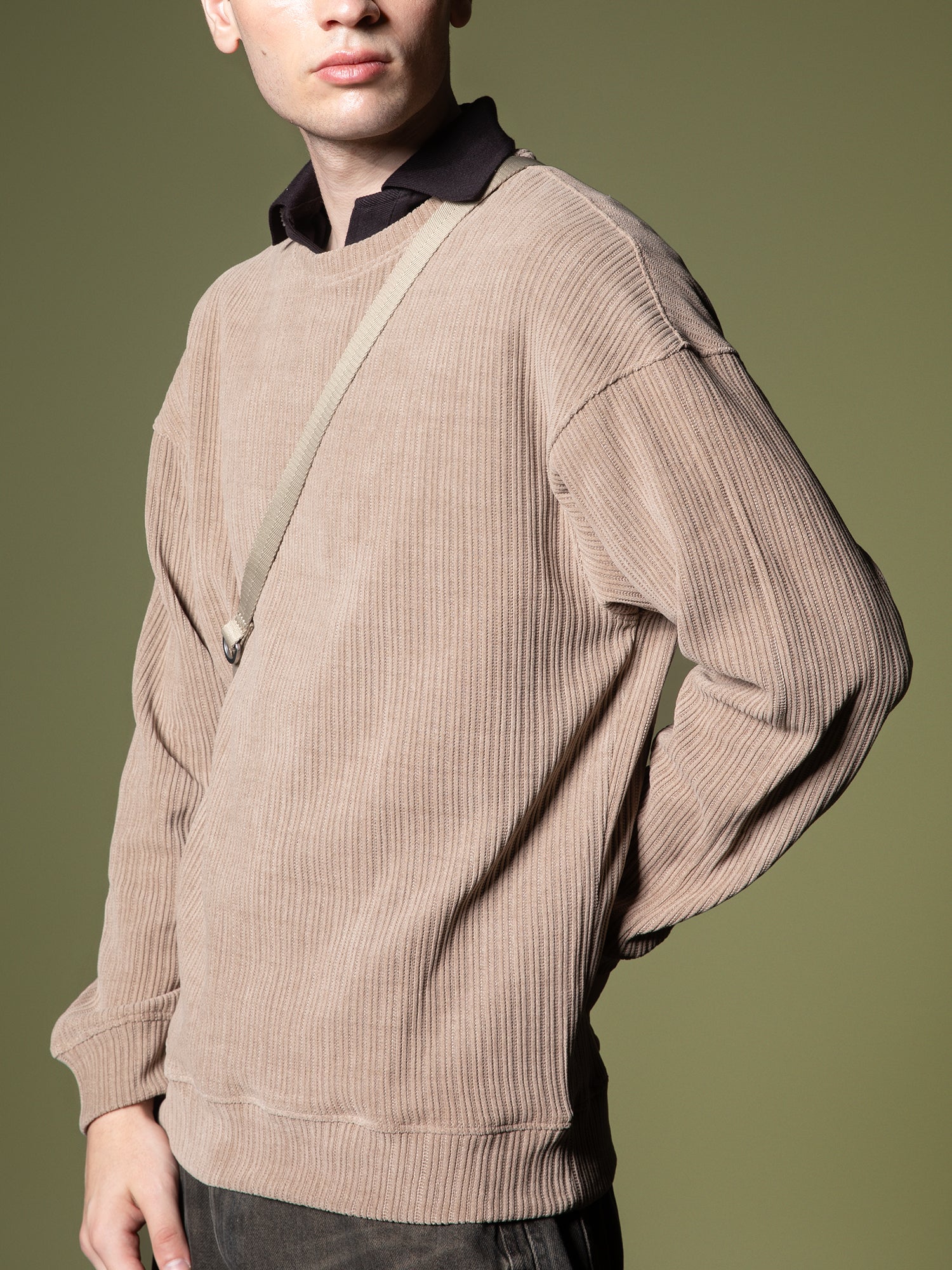 Woven texture sweatshirt