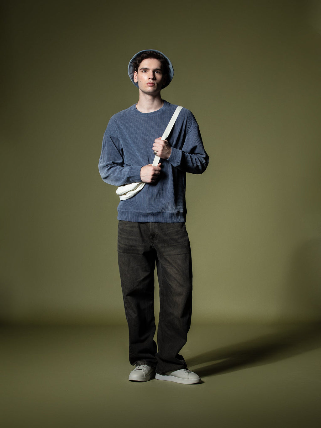 Woven texture sweatshirt