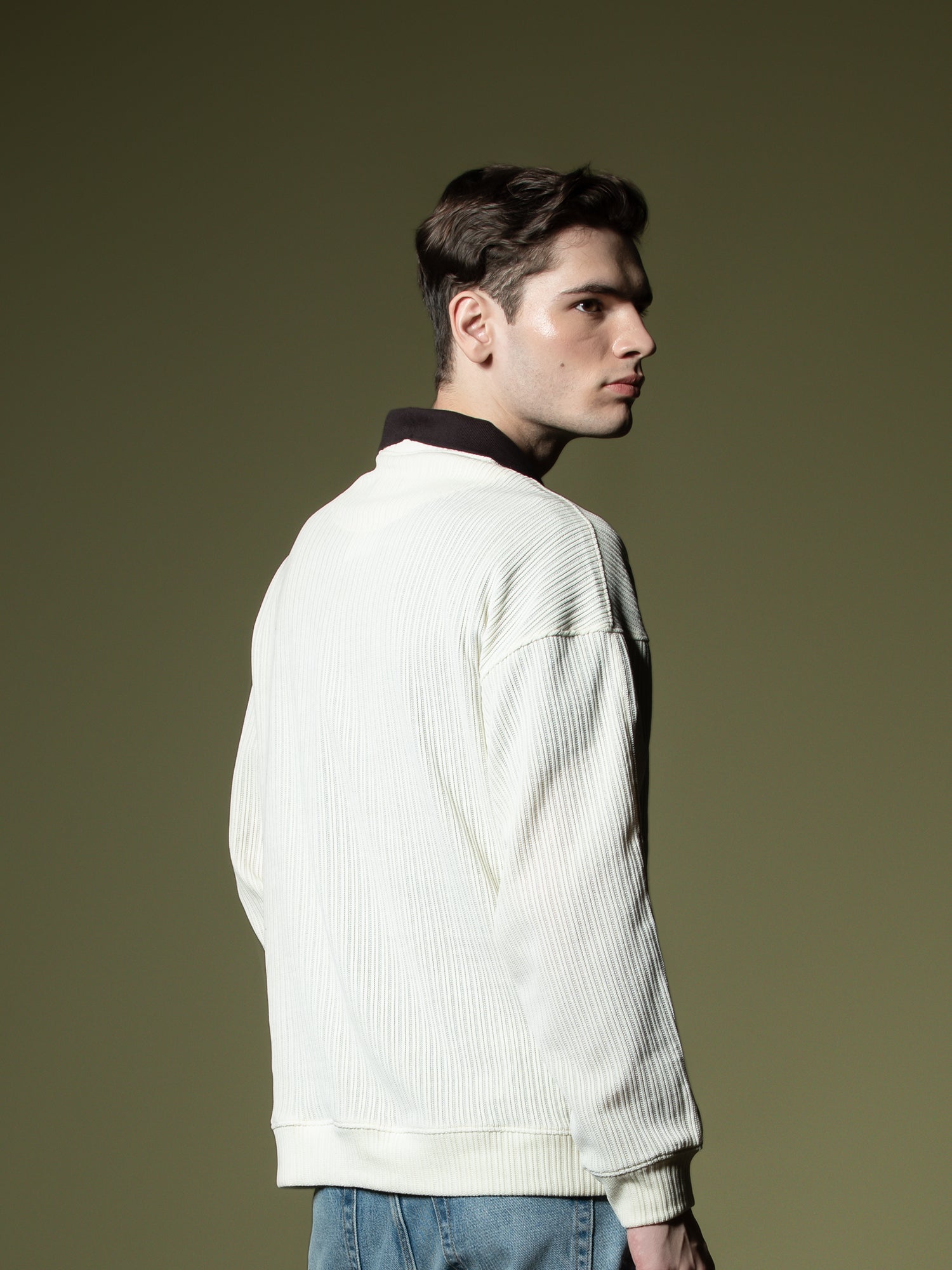 Woven texture sweatshirt
