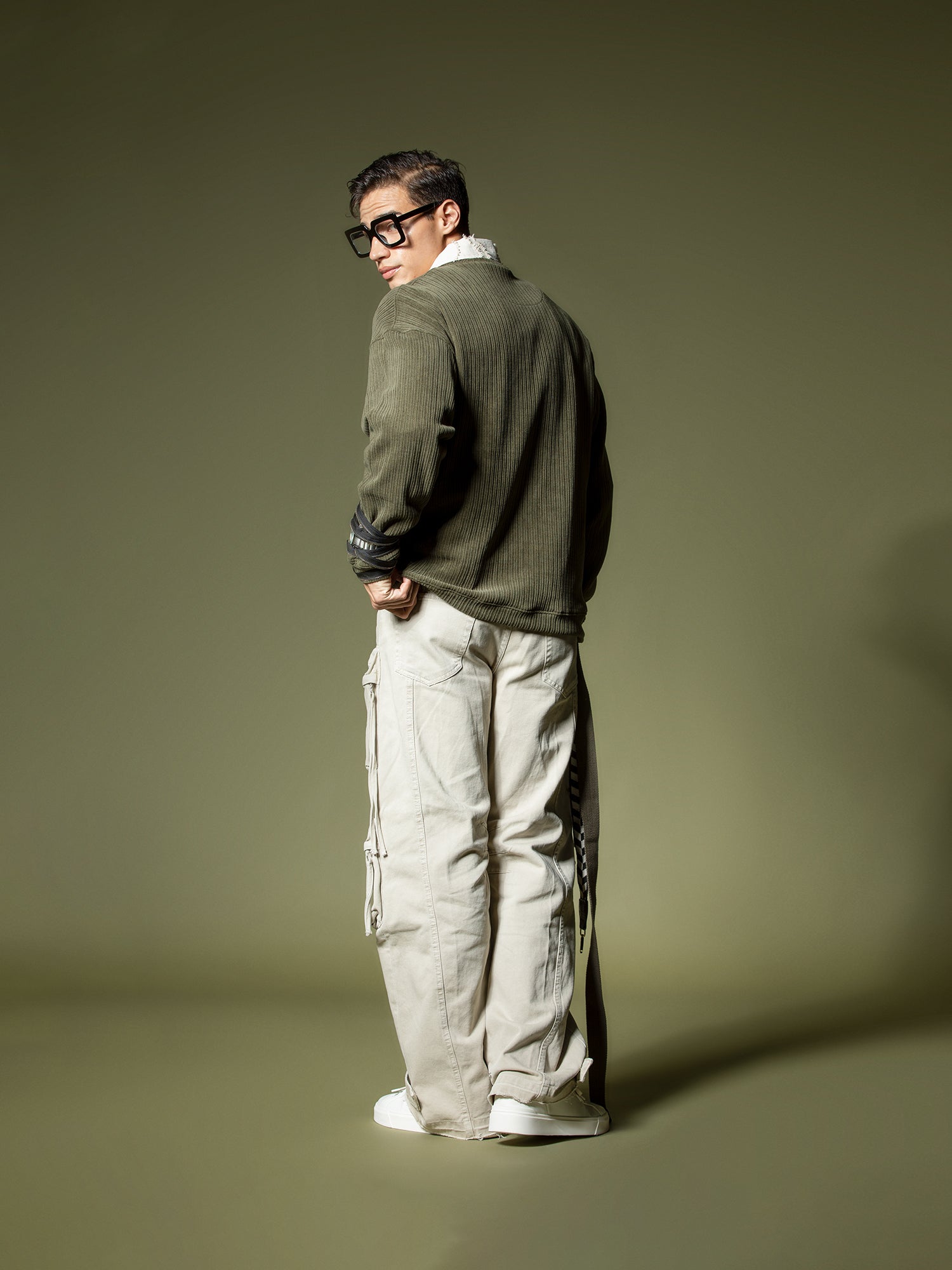 Woven texture sweatshirt
