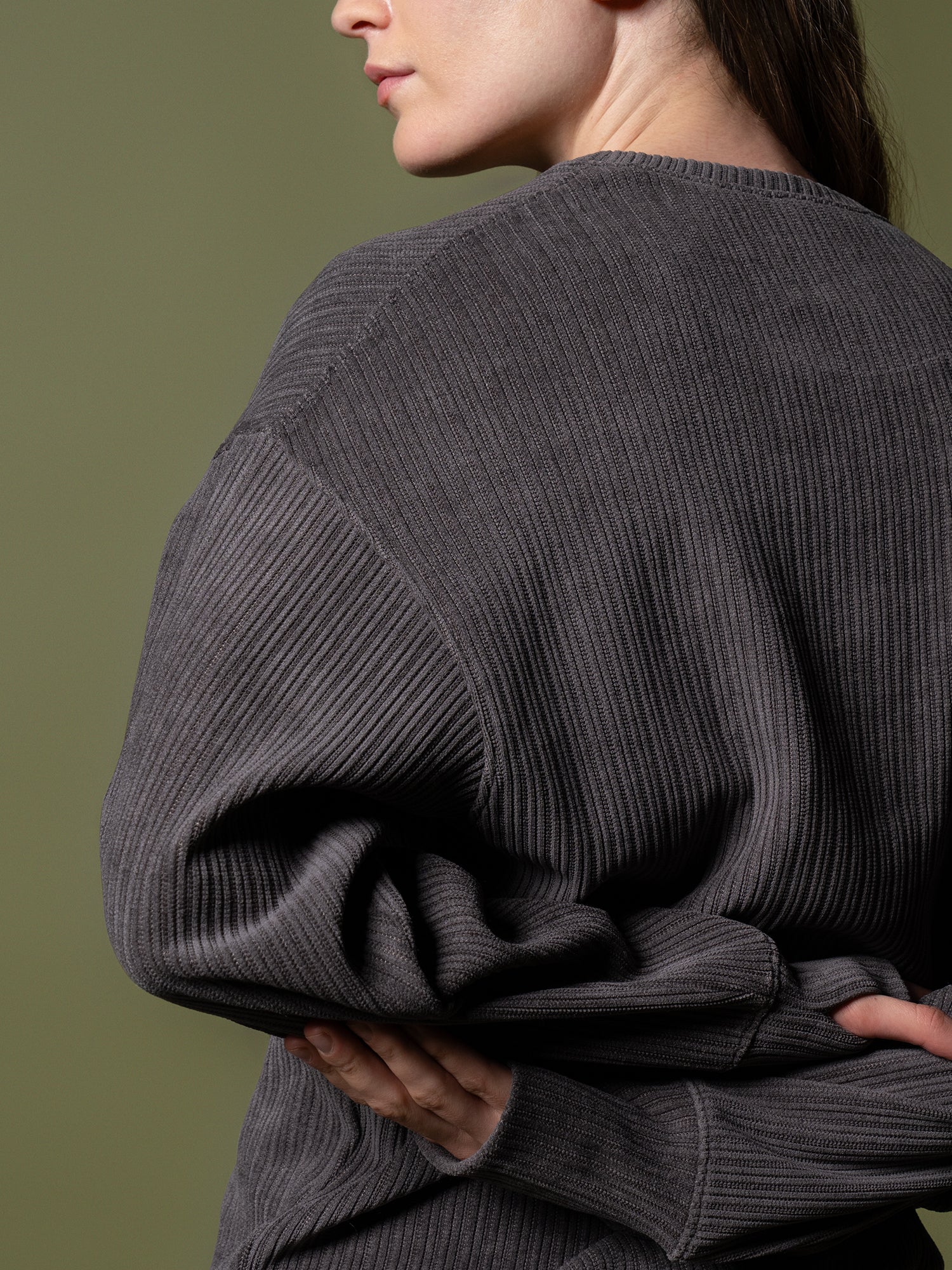Woven texture sweatshirt