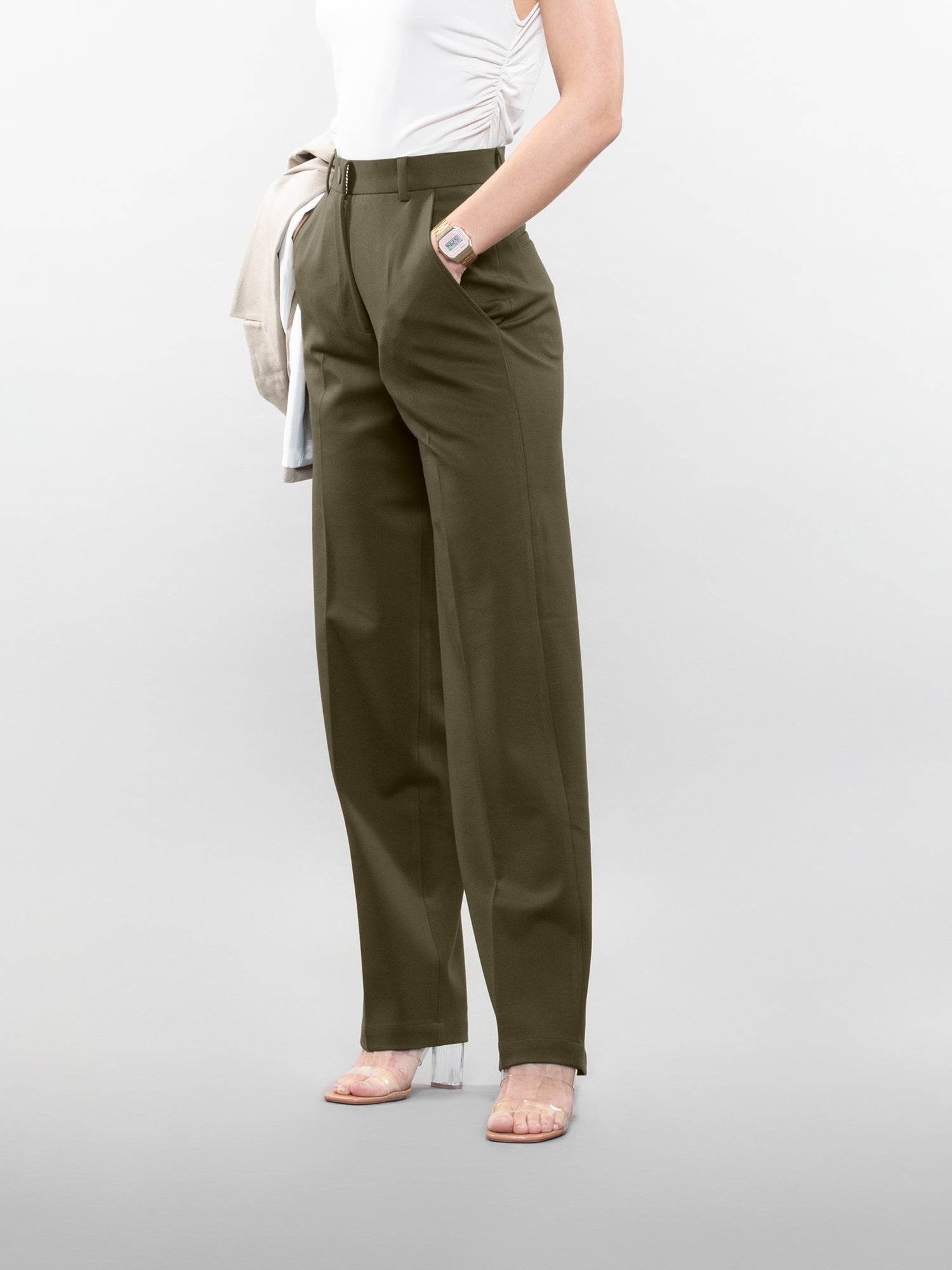 Straight-leg trouser